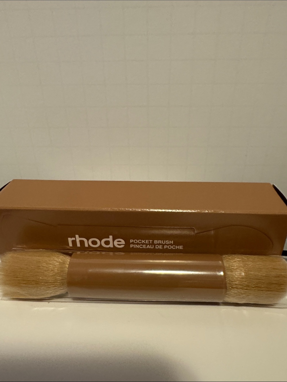 RHODE Double-Ended Pocket Brush in Brown
